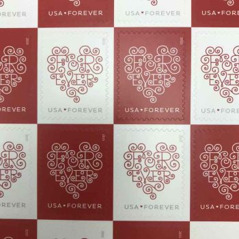 2015 Red and White Love Forever Stamps