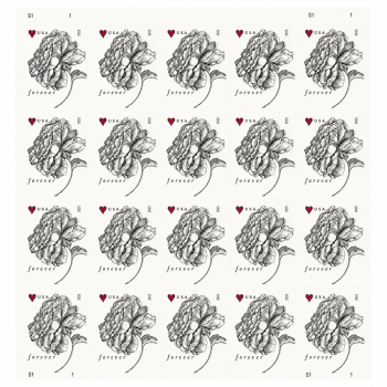 2015 Vintage Rose Wedding Forever Stamps